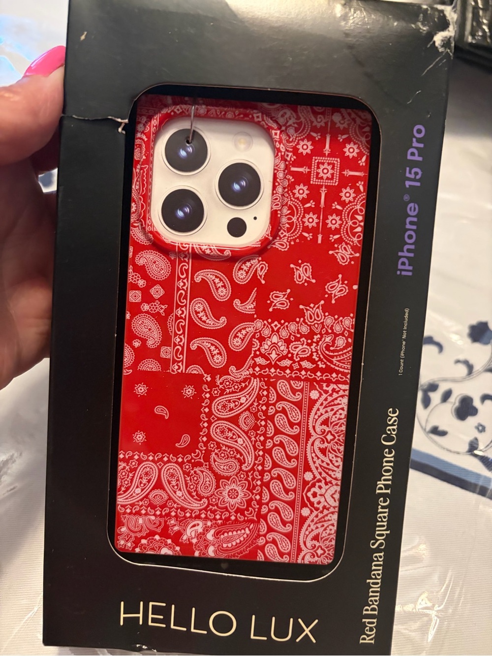 Red Bandana iPhone 15 Pro Case New